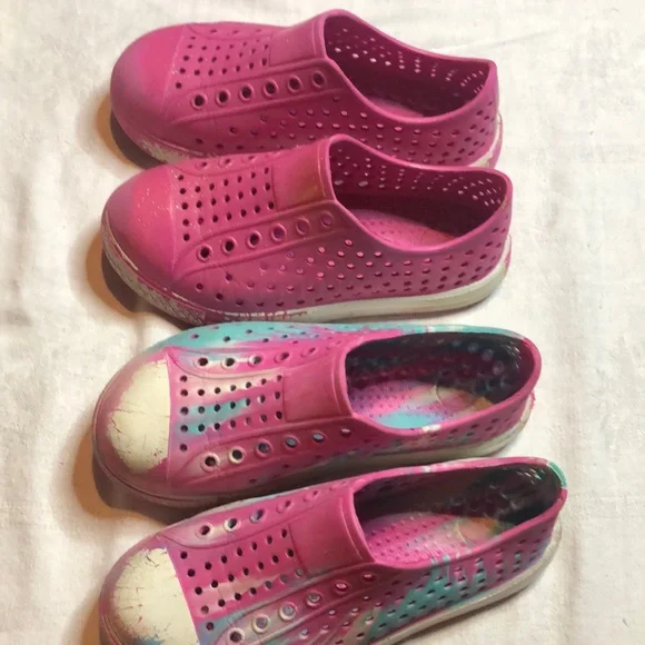 Kids Pink spring water Slip-On Shoes - Picture 1 of 12
